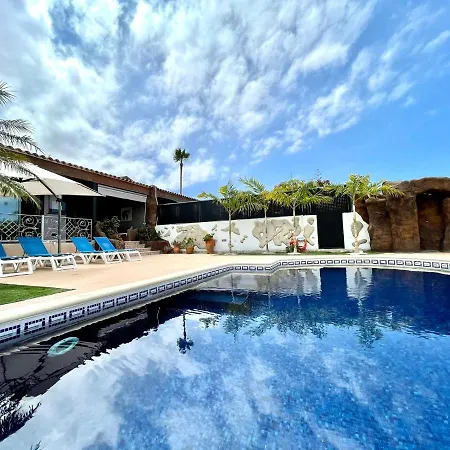 Wonderful With Private Pool, Wifi, Gym And Barbecue In South Tenerife Villa *